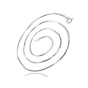 Srebrny łańcuszek linka żmijka snake o przekroju ośmiokątnym 0,9mm srebro 925