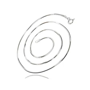 Gruby srebrny łańcuszek linka żmijka snake o przekroju ośmiokątnym 1,2mm srebro 925