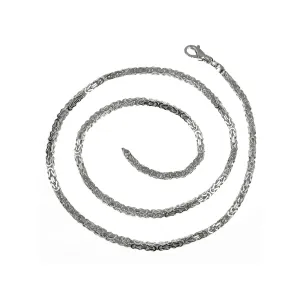 Elegancki srebrny łańcuszek łańcuch królewski bizantyjski 3mm srebro 925