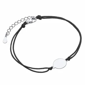 Bransoletka szczęścia celebrytka kółko kółeczko circle coin bawełna srebro 925 Bransoletka szczęścia celebrytka kółko kółeczko circle coin bawełna srebro 925