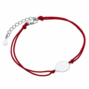 Bransoletka szczęścia celebrytka kółko kółeczko circle coin bawełna srebro 925 Bransoletka szczęścia celebrytka kółko kółeczko circle coin bawełna srebro 925