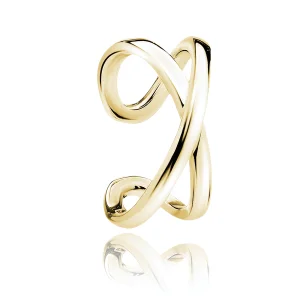 Delikatna pozłacana srebrna nausznica nieskończoność infinity kolczyk na małżowinę ear cuff srebro 925 Delikatna pozłacana srebrna nausznica nieskończoność infinity kolczyk na małżowinę ear cuff srebro 925