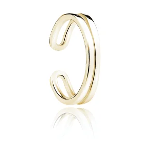 Delikatna pozłacana srebrna nausznica kolczyk na małżowinę ear cuff srebro 925 Delikatna pozłacana srebrna nausznica kolczyk na małżowinę ear cuff srebro 925