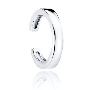 Delikatna rodowana srebrna nausznica kolczyk na małżowinę ear cuff srebro 925 Delikatna rodowana srebrna nausznica kolczyk na małżowinę ear cuff srebro 925